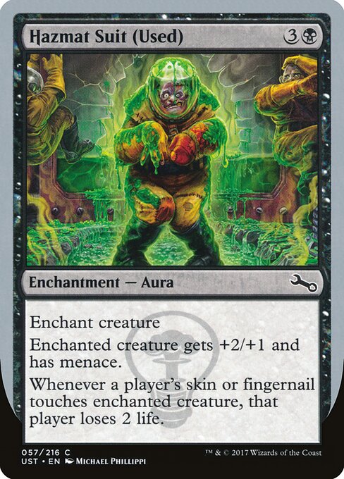 Hazmat Suit (Used) - Unstable (#57) - Illustrated by Michael Phillippi - Magic: The Gathering Card