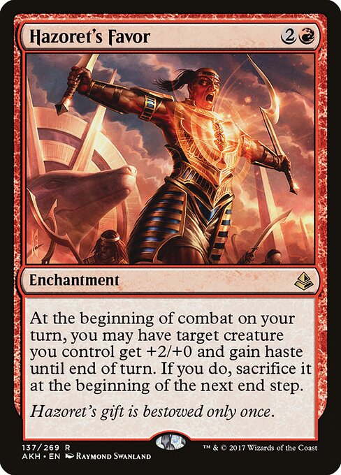 Hazoret's Favor - Amonkhet (#137) - Illustrated by Raymond Swanland - Magic: The Gathering Card