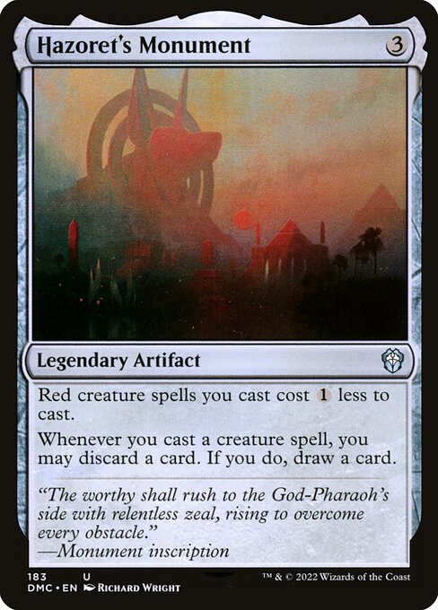 Hazoret's Monument - Dominaria United Commander Magic card