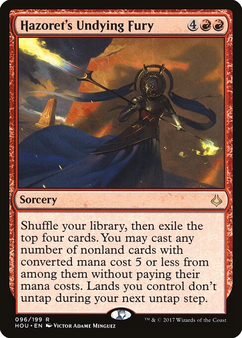 Hazoret's Undying Fury - Hour of Devastation (#96) - Illustrated by Victor Adame Minguez - Magic: The Gathering Card