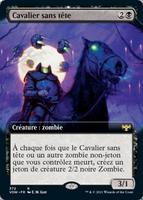 Kopfloser Reiter (Headless Rider) - Innistrad: Crimson Vow (#372) - Illustrated by E. M. Gist - Magic: The Gathering Card