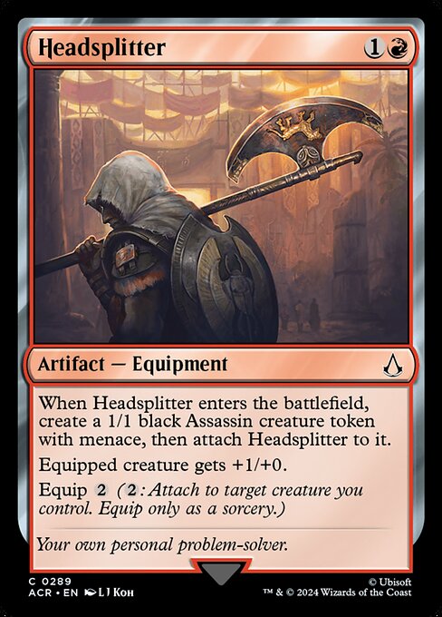 Rompecabezas (Headsplitter) - Assassin's Creed (#289) - Illustrated by L J Koh - Magic: The Gathering Card