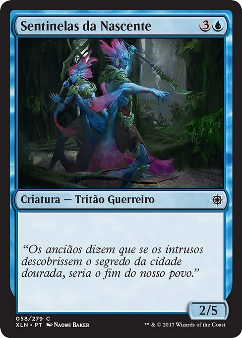 Стражники Верховодья (Headwater Sentries) - Ixalan (#58) - Illustrated by Naomi Baker - Magic: The Gathering Card