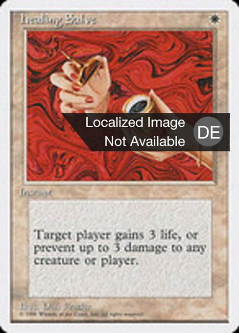 Heilbalsam (Healing Salve) - Foreign Black Border (#22) - Illustrated by Dan Frazier - Magic: The Gathering Card