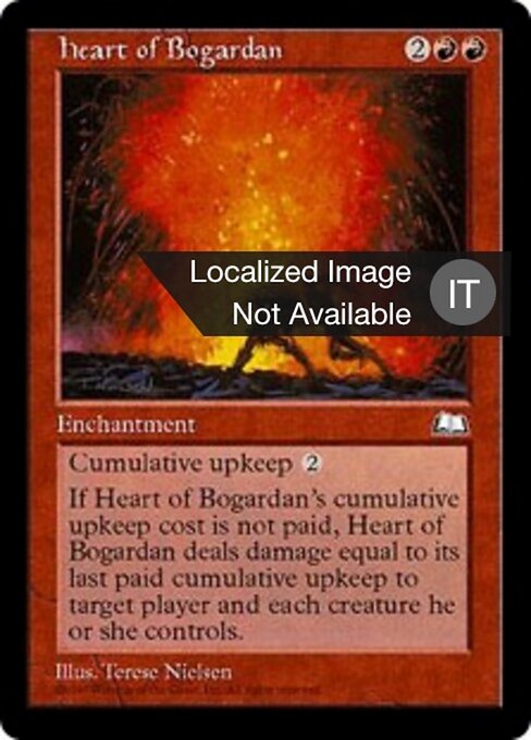 Cuore di Bogardan (Heart of Bogardan) - Weatherlight (#106) - Illustrated by Terese Nielsen - Magic: The Gathering Card