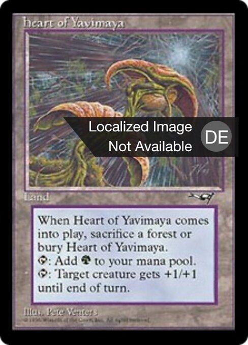 Cuore di Yavimaya (Heart of Yavimaya) - Alliances (#138) - Illustrated by Pete Venters - Magic: The Gathering Card