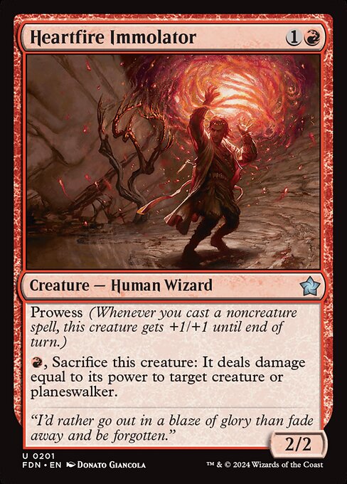 Heartfire Immolator - Foundations Magic card