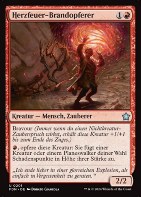 心火の供犠者 (Heartfire Immolator) - Core Set 2021 (#150) - Illustrated by Donato Giancola - Magic: The Gathering Card