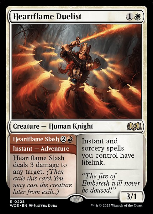 Heartflame Duelist // Heartflame Slash - Wilds of Eldraine Magic card