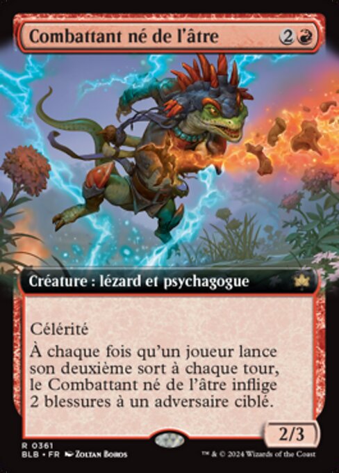 Luchadora del fogolar (Hearthborn Battler) - Bloomburrow (#139) - Illustrated by Zoltan Boros - Magic: The Gathering Card