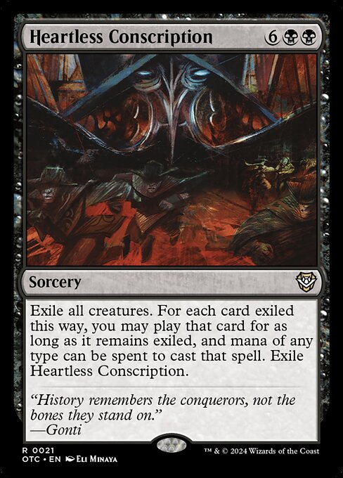 Heartless Conscription - Outlaws of Thunder Junction Commander Magic card