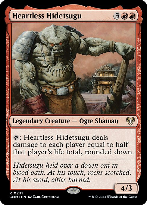 Heartless Hidetsugu - Commander Masters (#231) - Illustrated by Carl Critchlow - Magic: The Gathering Card