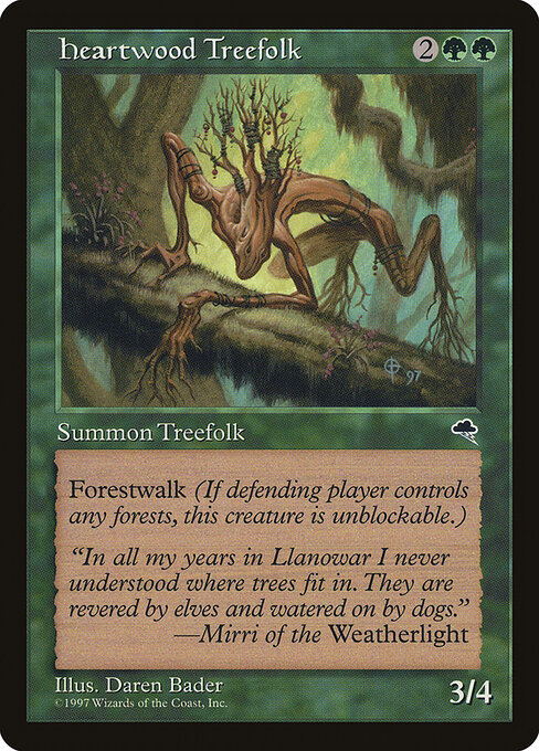 Heartwood Treefolk - Tempest Magic card