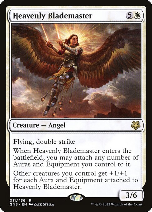 Maestra di Spada Celestiale (Heavenly Blademaster) - Commander 2018 (#3) - Illustrated by Zack Stella - Magic: The Gathering Card