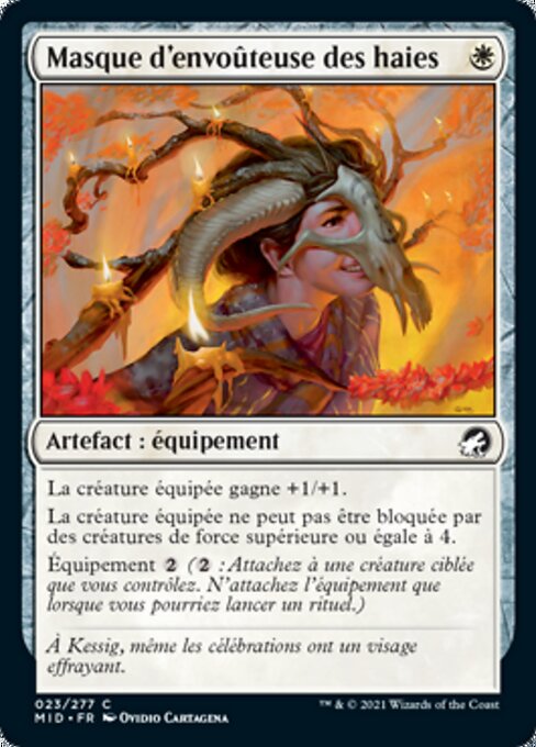Maschera della Strega delle Siepi (Hedgewitch's Mask) - Innistrad: Midnight Hunt (#23) - Illustrated by Ovidio Cartagena - Magic: The Gathering Card
