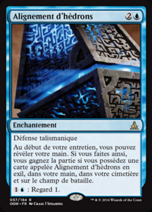 Alineamiento de edros (Hedron Alignment) - Oath of the Gatewatch (#57) - Illustrated by Craig J Spearing - Magic: The Gathering Card