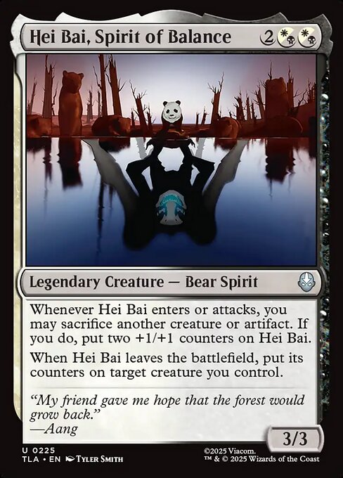 Hei Bai, Spirit of Balance - Avatar: The Last Airbender (#225) - Illustrated by Tyler Smith - Magic: The Gathering Card
