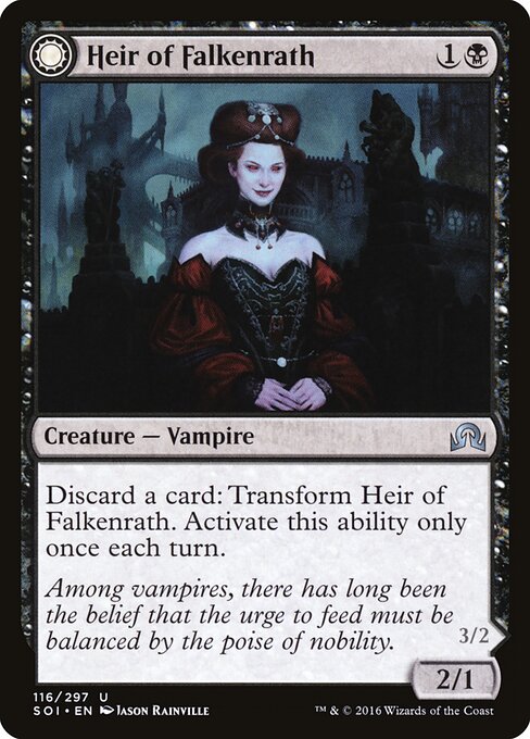 Heir of Falkenrath // Heir to the Night - Shadows over Innistrad Magic card
