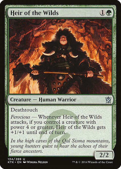 야생의 계승자 (Heir of the Wilds) - Khans of Tarkir (#134) - Illustrated by Winona Nelson - Magic: The Gathering Card
