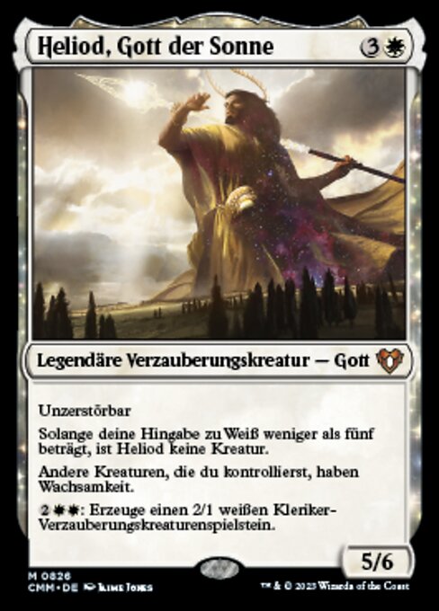 太阳神赫利欧德 (Heliod, God of the Sun) - Theros (#17) - Illustrated by Jaime Jones - Magic: The Gathering Card