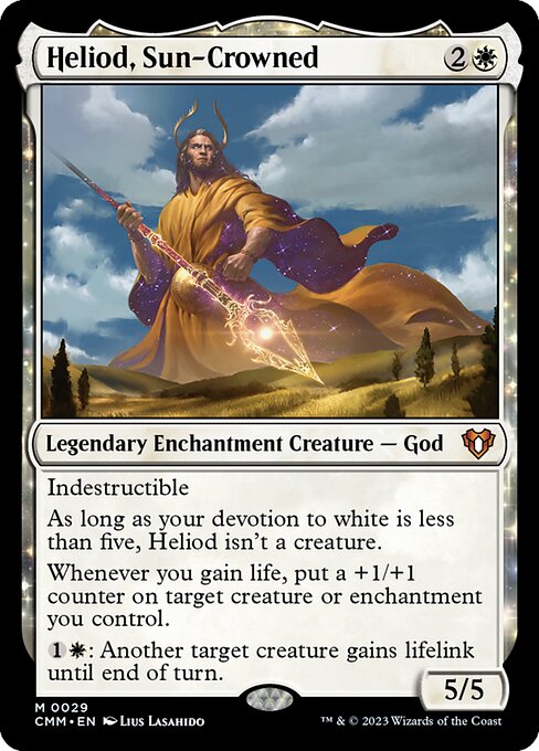 Heliod, Sun-Crowned - Commander Masters (#29) - Illustrated by Lius Lasahido - Magic: The Gathering Card