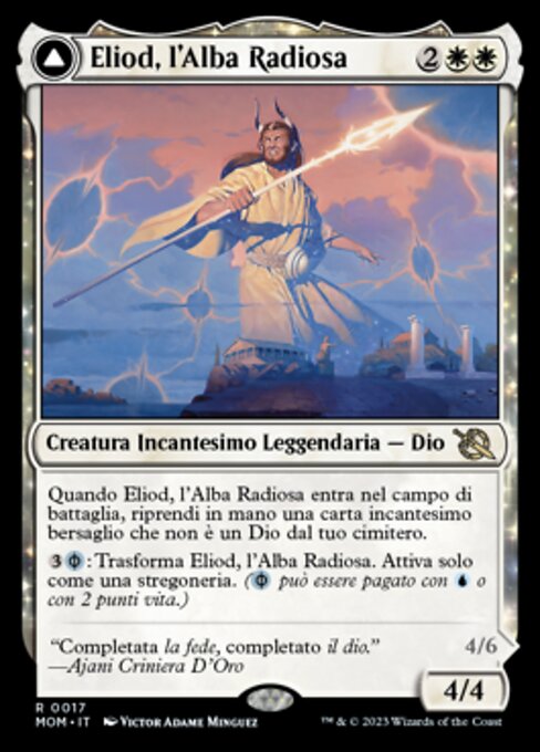 Heliod, the Radiant Dawn // Heliod, the Warped Eclipse - March of the Machine Promos (#17s) - Illustrated by Victor Adame Minguez - Magic: The Gathering Card
