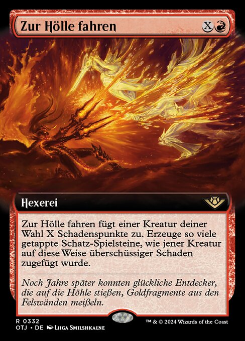 Zur Hölle fahren (Hell to Pay) - Outlaws of Thunder Junction (#332) - Illustrated by Liiga Smilshkalne - Magic: The Gathering Card