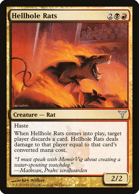 Hellhole Rats - Dissension Magic card
