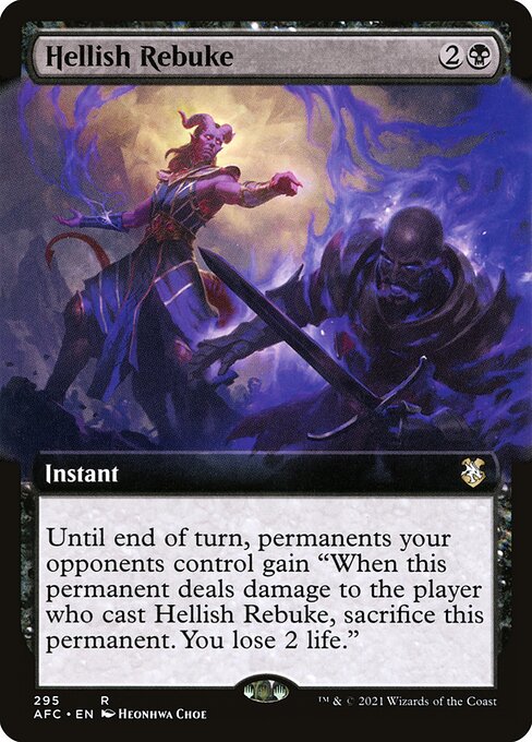 Reprensión infernal (Hellish Rebuke) - Forgotten Realms Commander (#295) - Illustrated by Heonhwa - Magic: The Gathering Card