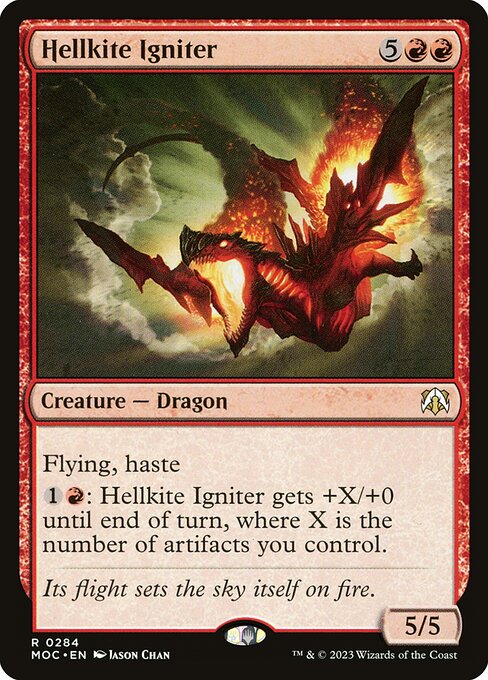 Hellkite Igniter - March of the Machine Commander (#284) - Illustrated by Jason Chan - Magic: The Gathering Card