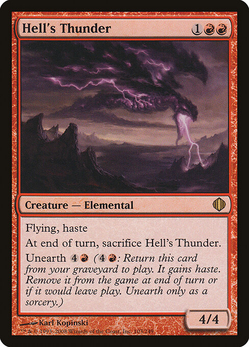 Donner der Hölle (Hell's Thunder) - Shards of Alara (#103) - Illustrated by Karl Kopinski - Magic: The Gathering Card