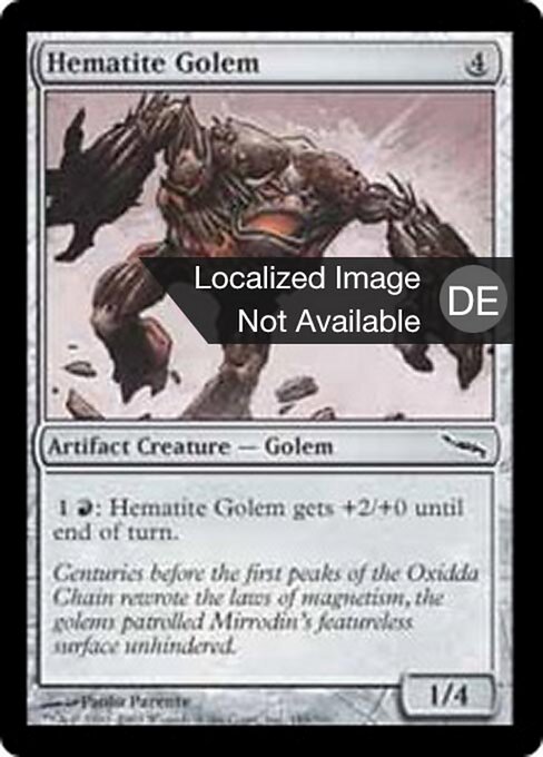 Golem di Ematite (Hematite Golem) - Mirrodin (#185) - Illustrated by Paolo Parente - Magic: The Gathering Card
