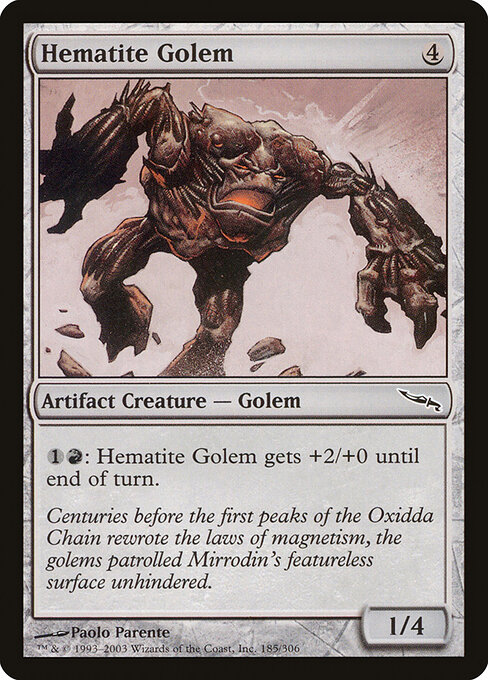 Hematite Golem - Mirrodin Magic card