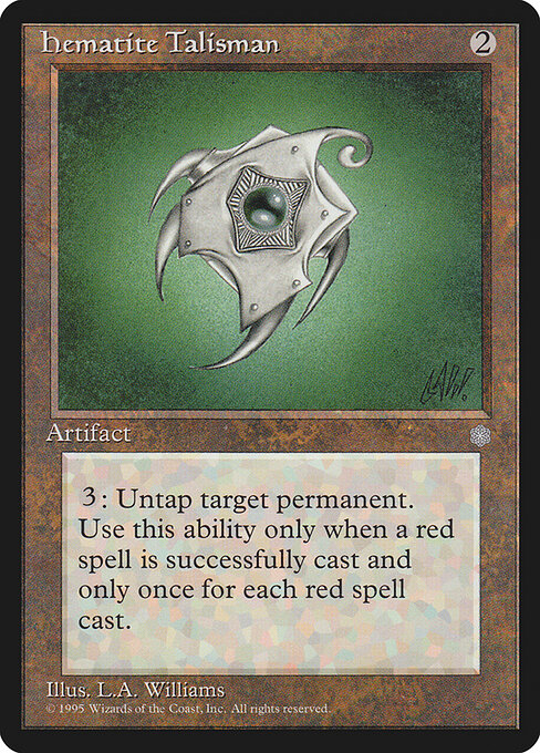 Talismano di Ematite (Hematite Talisman) - Ice Age (#320) - Illustrated by Allen Williams - Magic: The Gathering Card