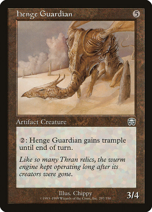 環状列石の守護者 (Henge Guardian) - Mercadian Masques (#297) - Illustrated by Chippy - Magic: The Gathering Card