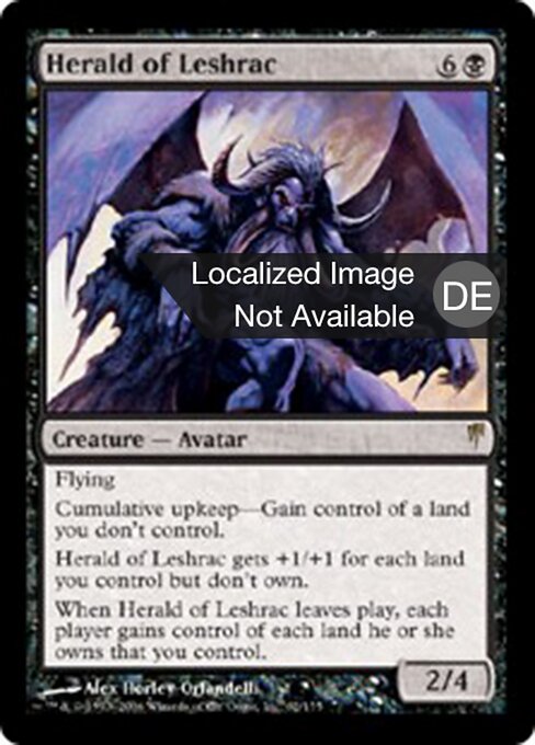 Arauto de Leshrac (Herald of Leshrac) - Coldsnap (#62) - Illustrated by Alex Horley-Orlandelli - Magic: The Gathering Card