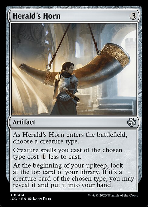 Herald's Horn - The Lost Caverns of Ixalan Commander (#304) - Illustrated by Jason Felix - Magic: The Gathering Card