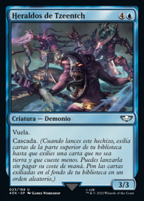 Heraldos de Tzeentch (Heralds of Tzeentch) - Warhammer 40,000 Commander (#23) - Illustrated by Games Workshop - Magic: The Gathering Card