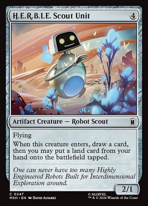 H.E.R.B.I.E. Scout Unit art by David Álvarez