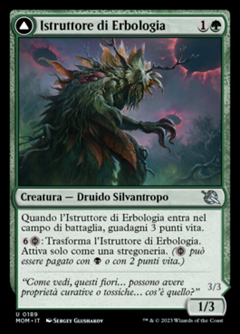 Herbology Instructor // Malady Invoker - March of the Machine (#189) - Illustrated by Sergey Glushakov - Magic: The Gathering Card