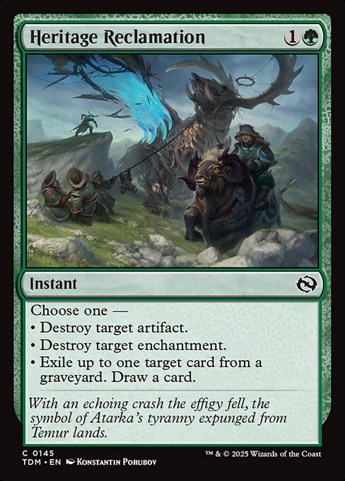 Heritage Reclamation - Tarkir: Dragonstorm Magic card