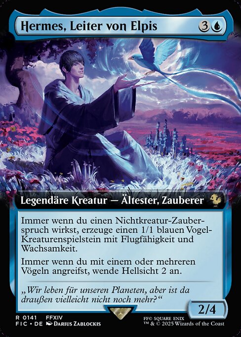 Hermes, Leiter von Elpis (Hermes, Overseer of Elpis) - Final Fantasy Commander (#141) - Illustrated by Darius Zablockis - Magic: The Gathering Card