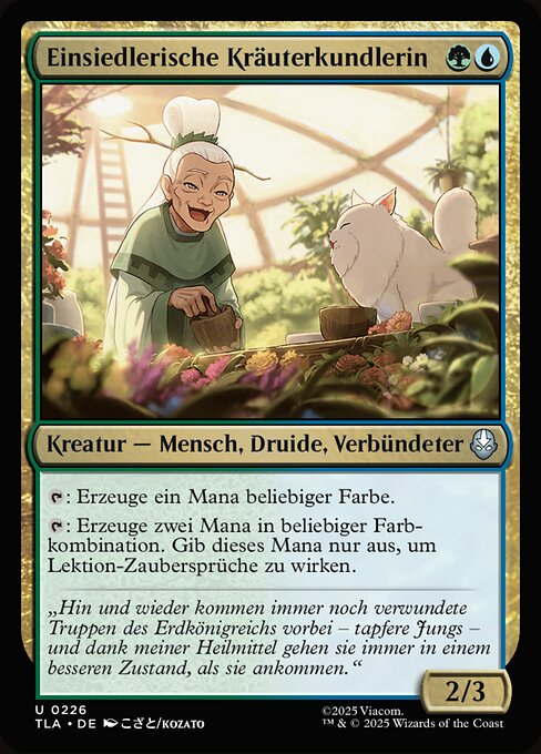 Herbalista ermitaña (Hermitic Herbalist) - Avatar: The Last Airbender (#226) - Illustrated by Kozato - Magic: The Gathering Card