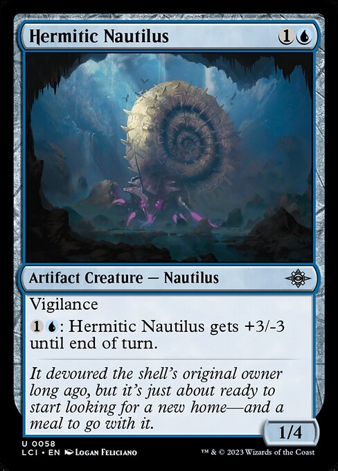 Náutilo Eremítico (Hermitic Nautilus) - The Lost Caverns of Ixalan (#58) - Illustrated by Logan Feliciano - Magic: The Gathering Card
