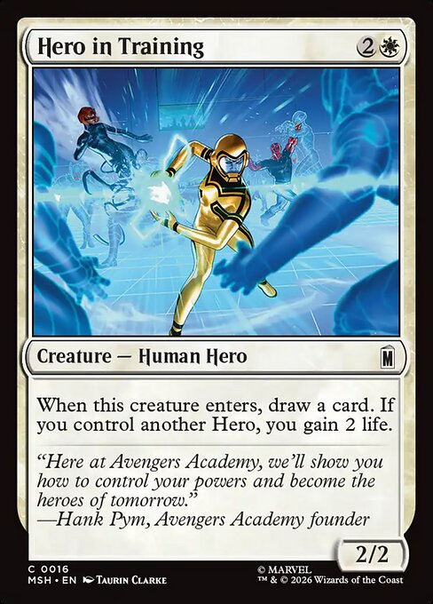Hero in Training - Marvel Super Heroes (#16) - Illustrated by Taurin Clarke - Magic: The Gathering Card