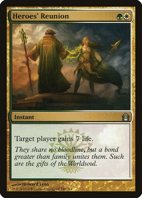 Heroes' Reunion - Return to Ravnica (#168) - Illustrated by Howard Lyon - Magic: The Gathering Card