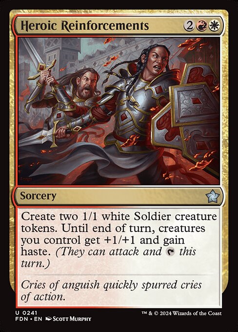 Heroic Reinforcements - Foundations Magic card