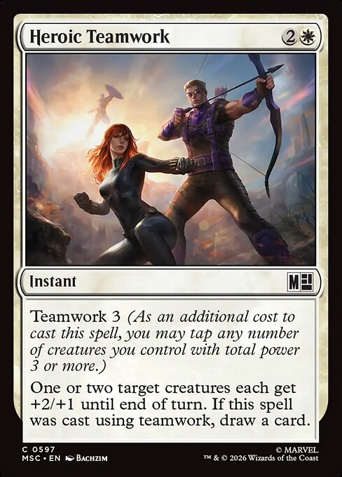 Heroic Teamwork - Marvel Super Heroes Commander Magic card