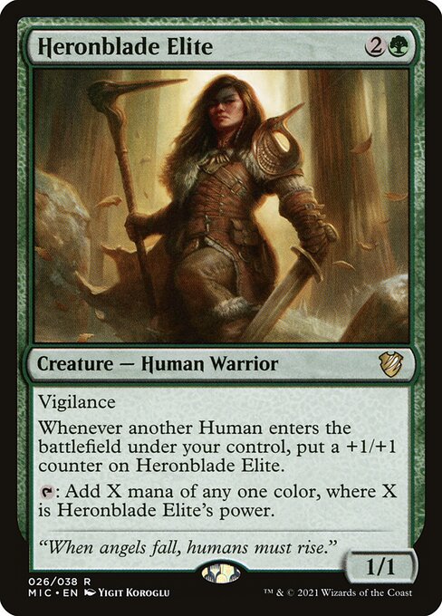 Heronblade Elite - Midnight Hunt Commander Magic card