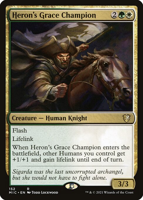 Heron's Grace Champion - Midnight Hunt Commander Magic card